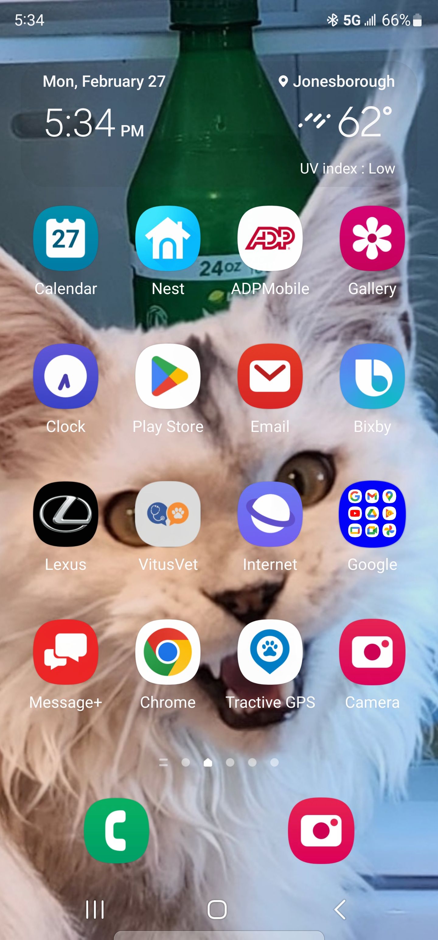 time on home screen samsung galaxy