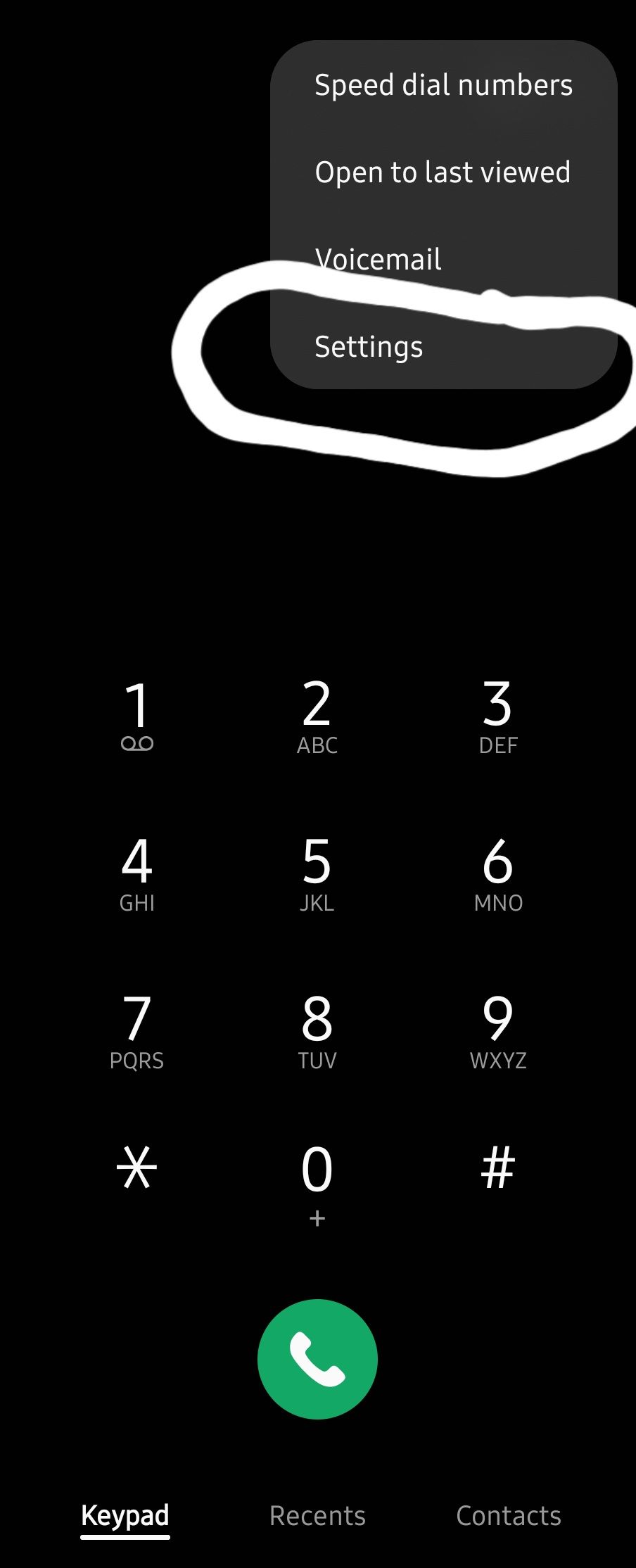 how can i remove my sim from private number on samsung