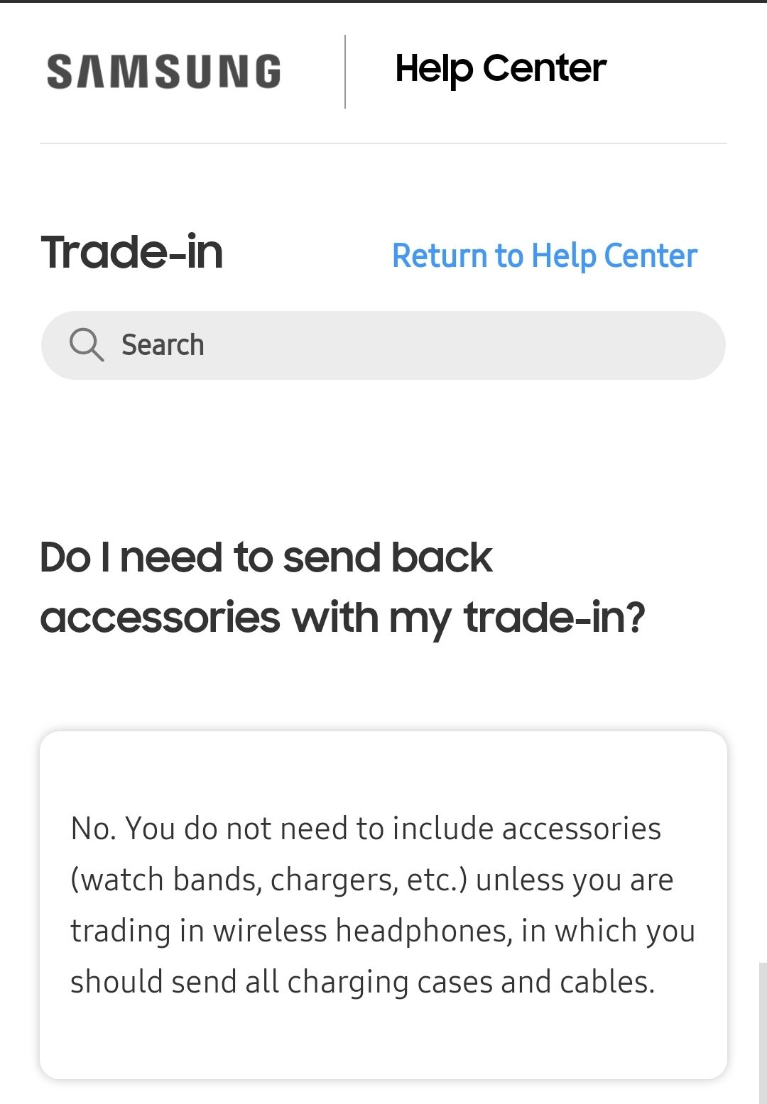 Solved When sending back the tradein do you need to send... Samsung