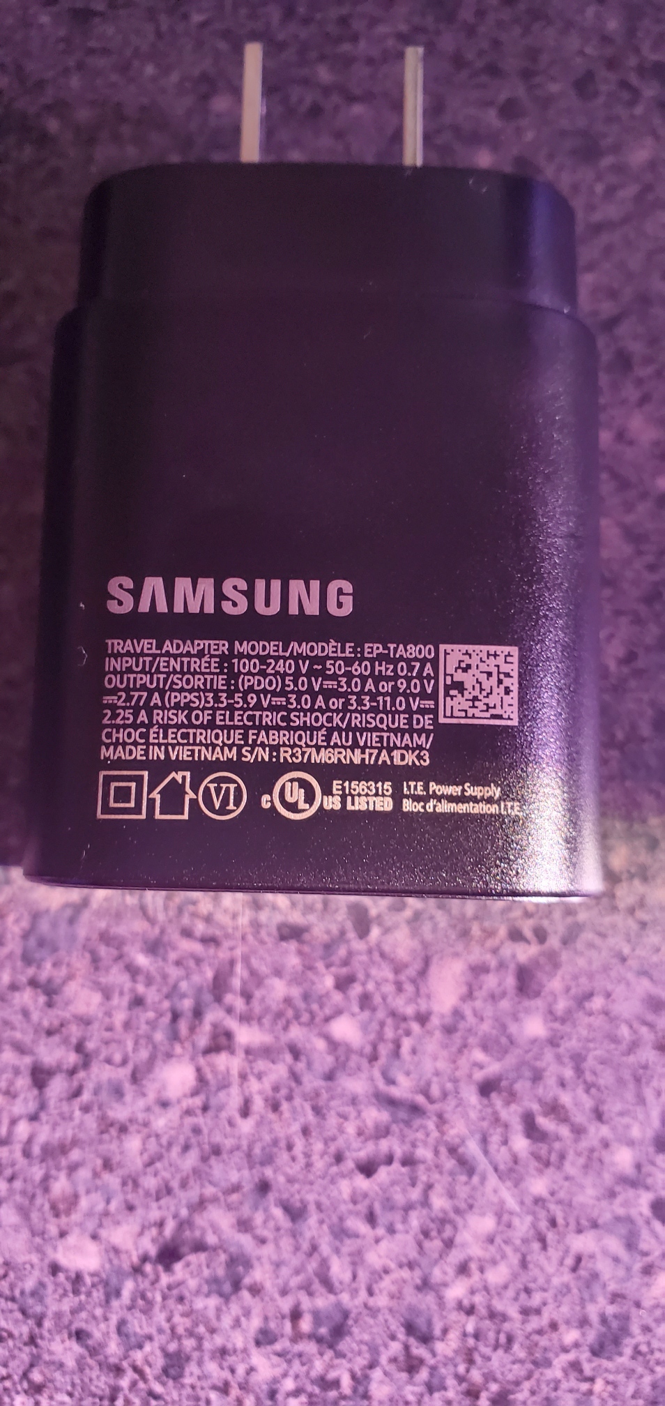 Автомобильная зарядка samsung 45w