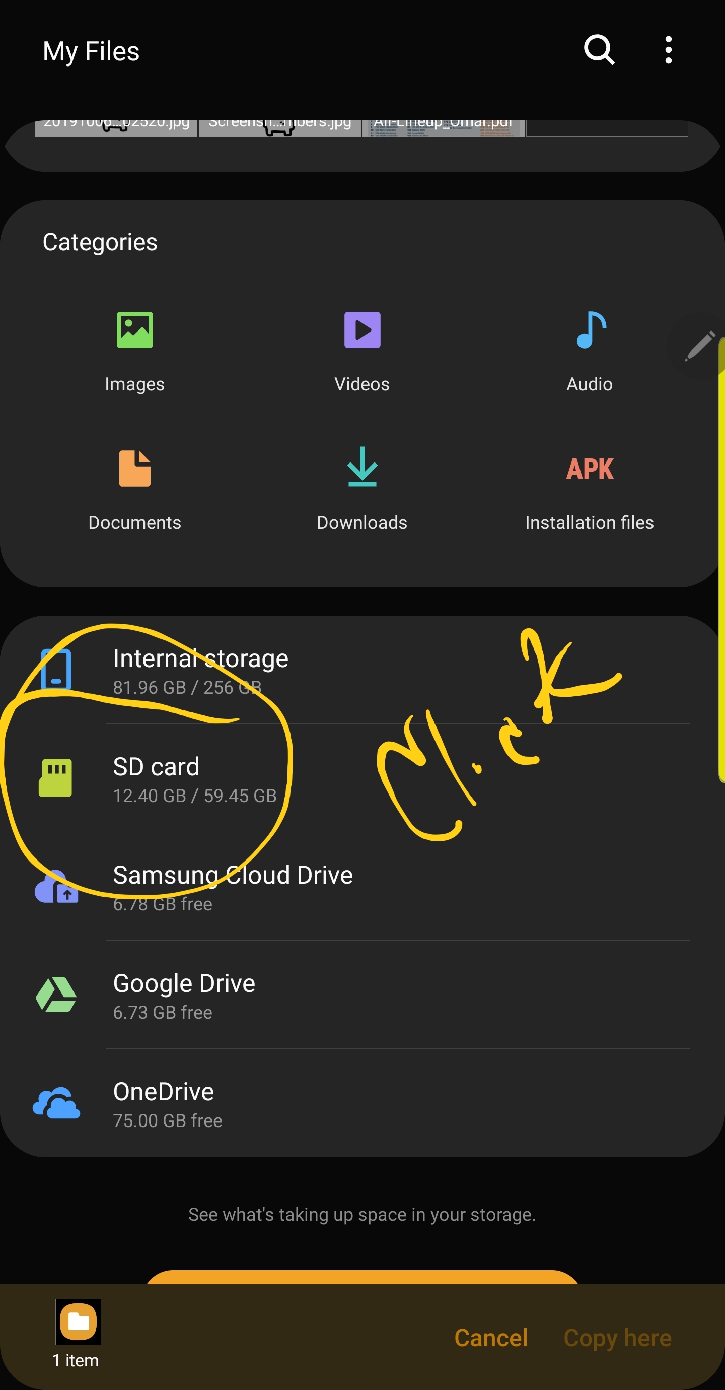 how do i move files to sd card on samsung