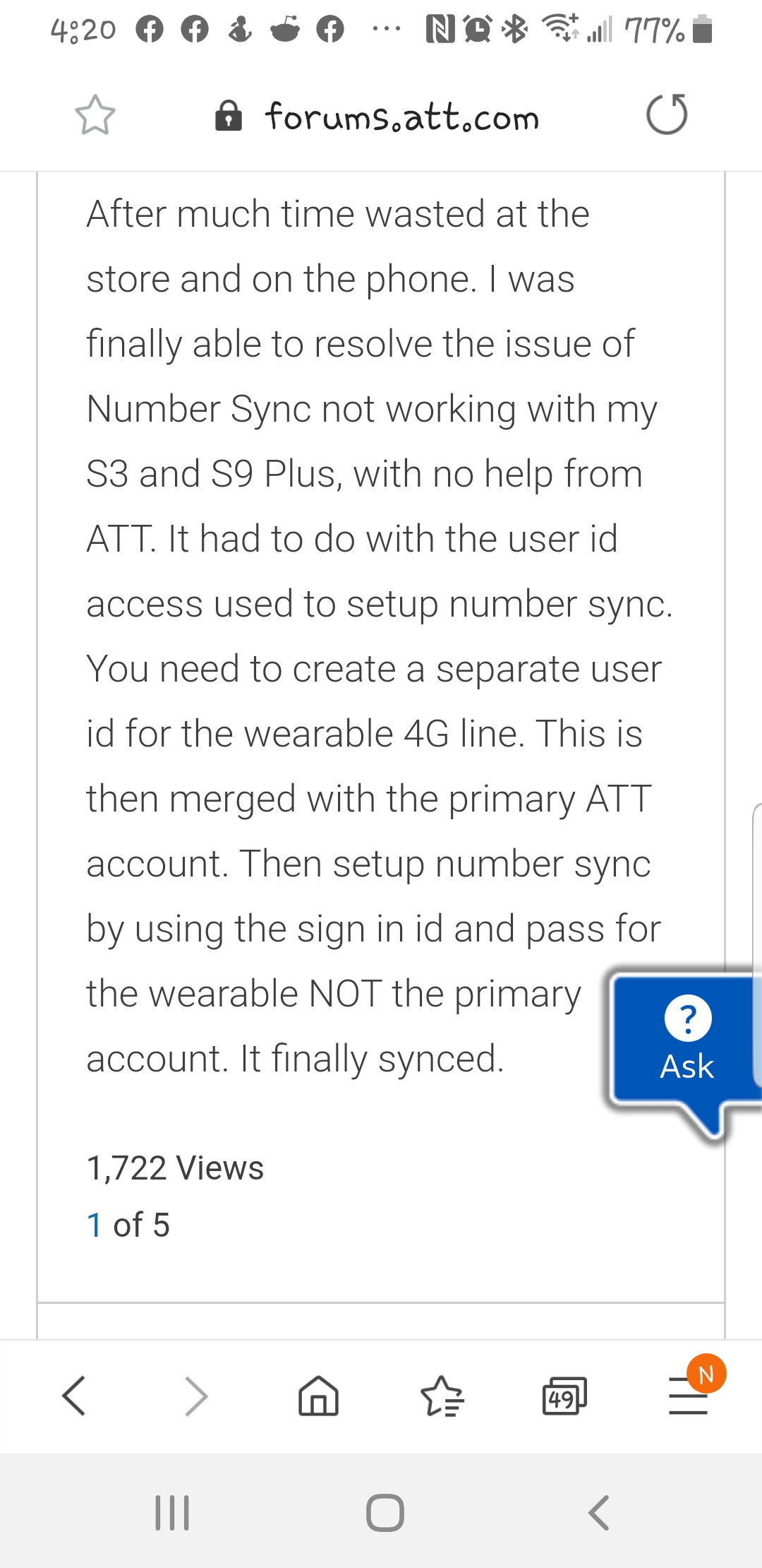 Solved: Samsung Galaxy Watch won't numbersync to my phone - Samsung