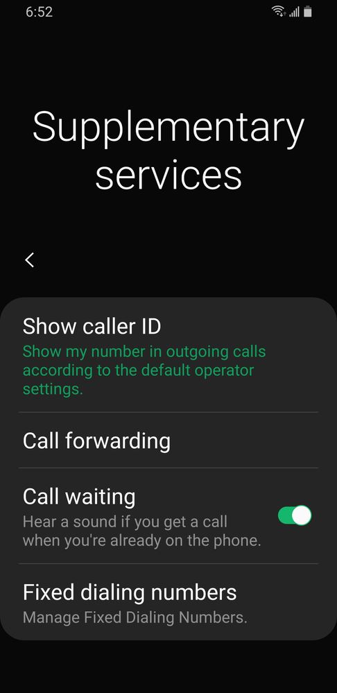 call waiting samsung s9