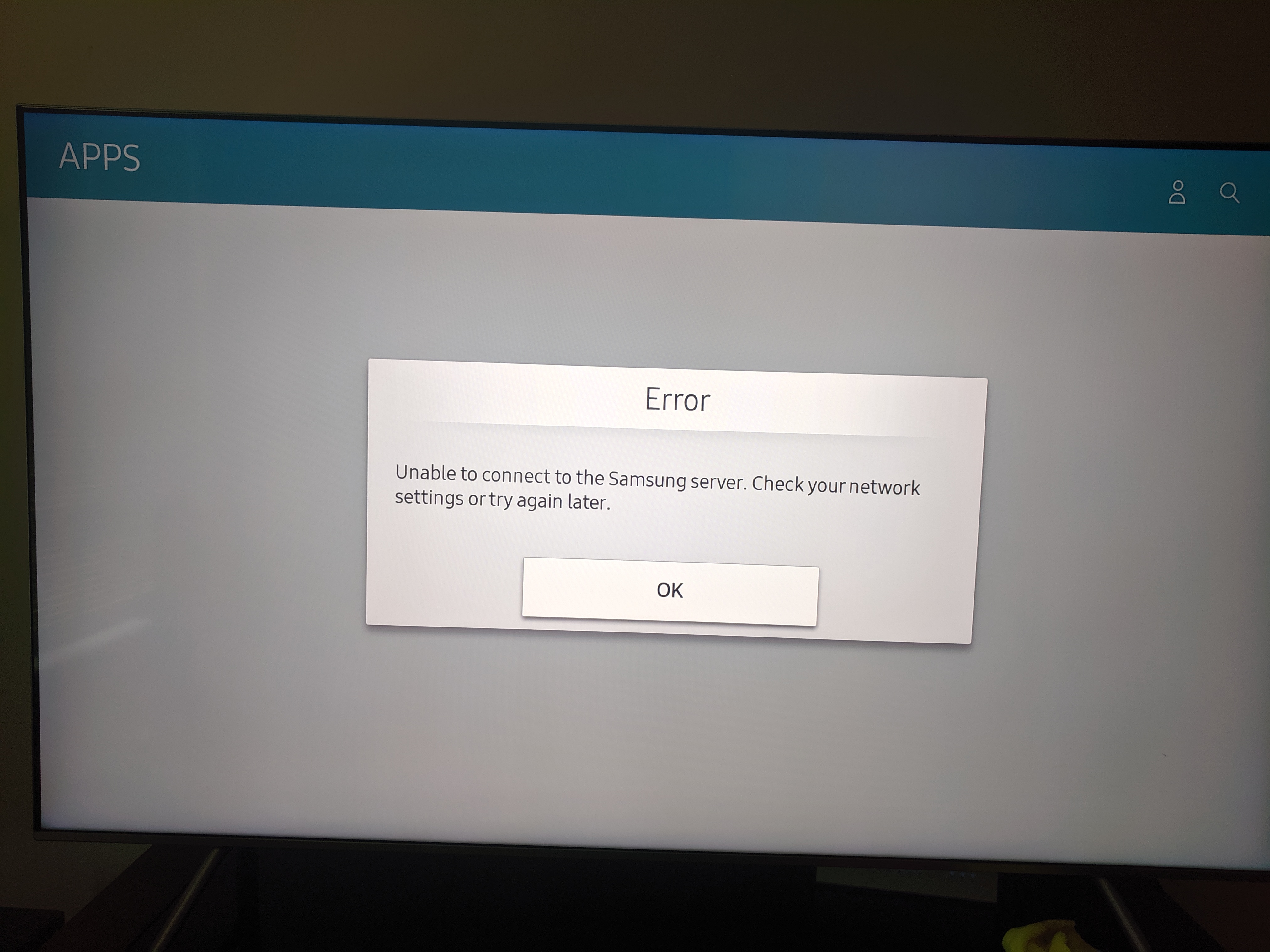 Solved: Samgung Smart TV Fails to connect to Samsung Serve... - Samsung