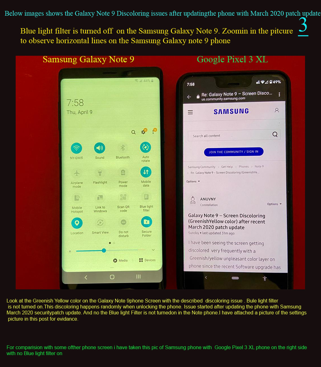 Solved Galaxy Note 9 Screen Discoloring (GreenishYellow... Page 2