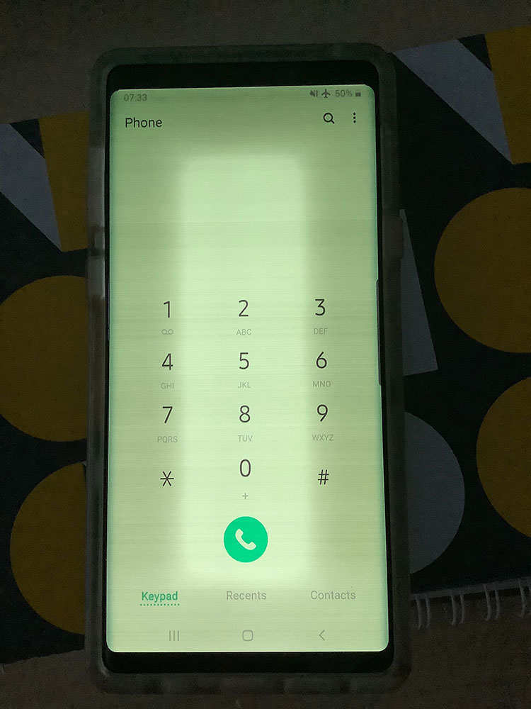 how to get rid.of blue light on samsung phone