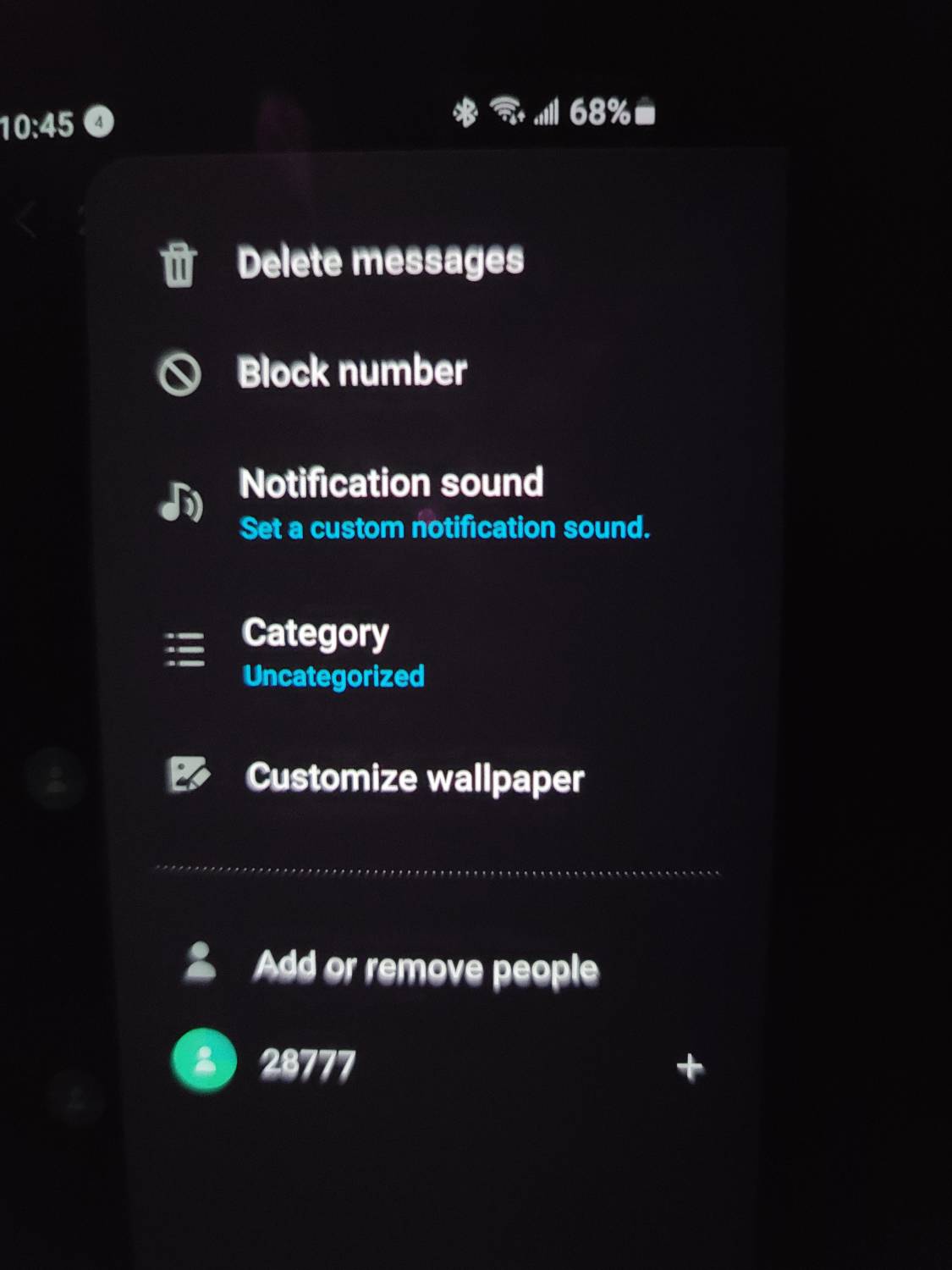 samsung supprimer notification message vocal