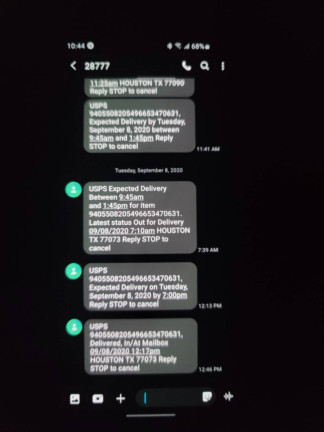 samsung a50 message notification