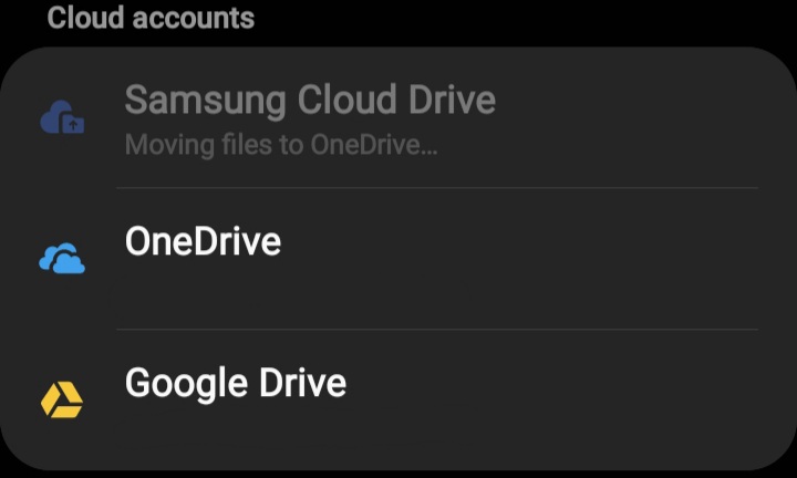 Перенос данных с samsung cloud на onedrive