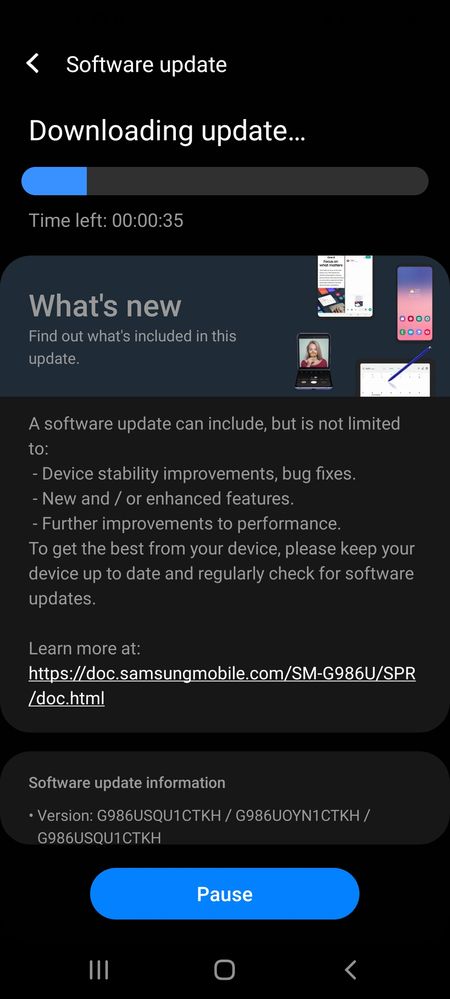 android 11 update for samsung s20 plus