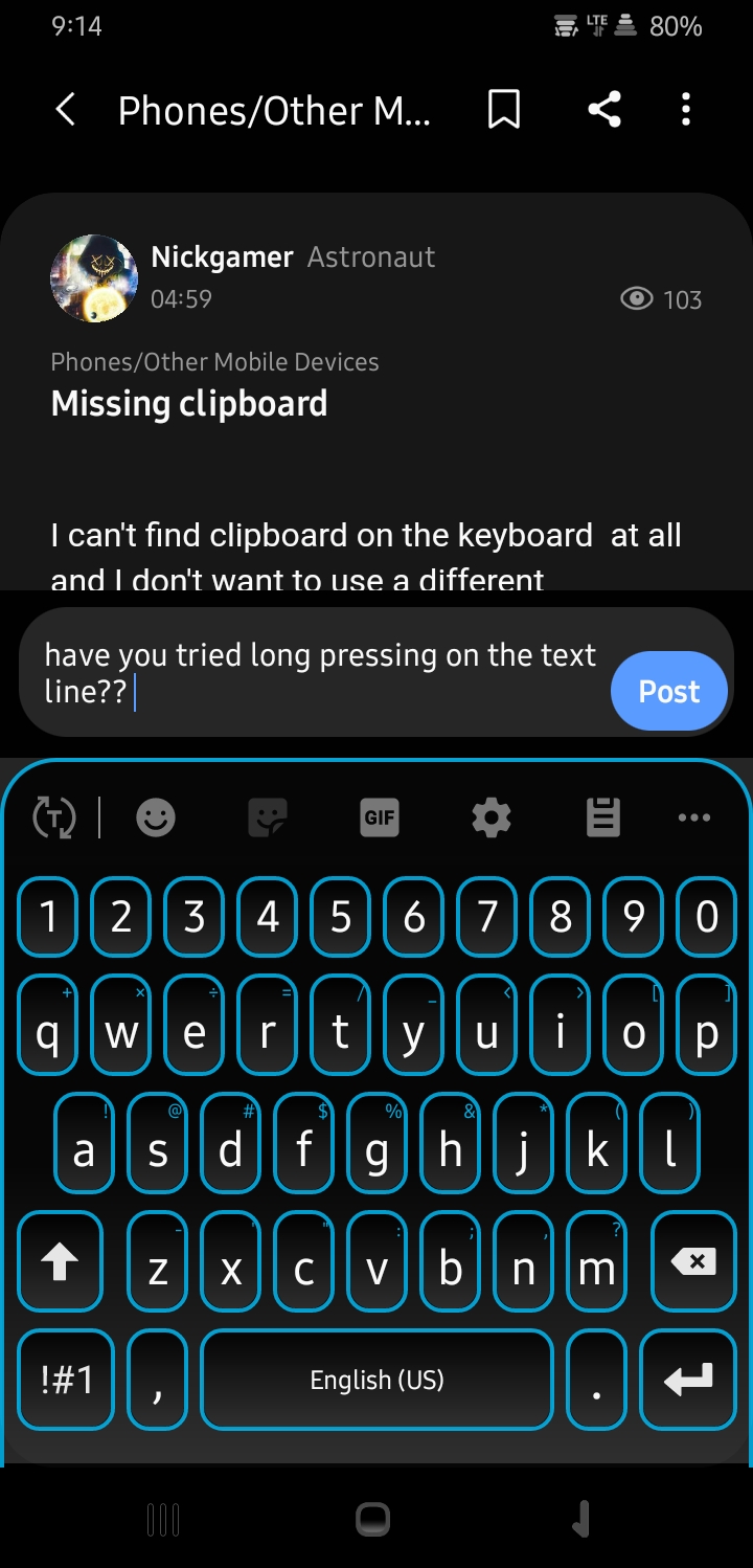 Solved: Missing clipboard on a21 - Samsung Community - 1631191