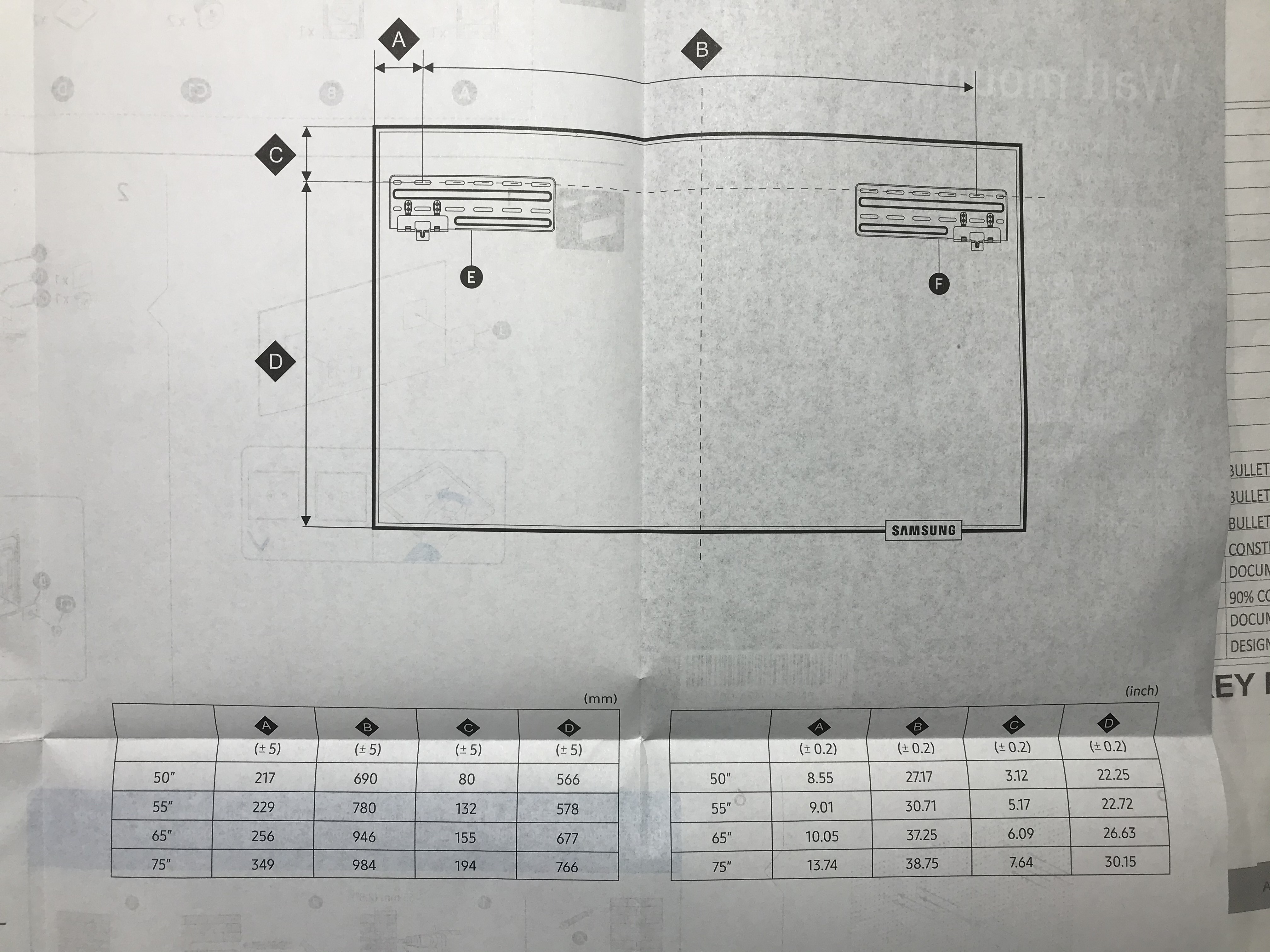 Samsung Frame Mounting Template