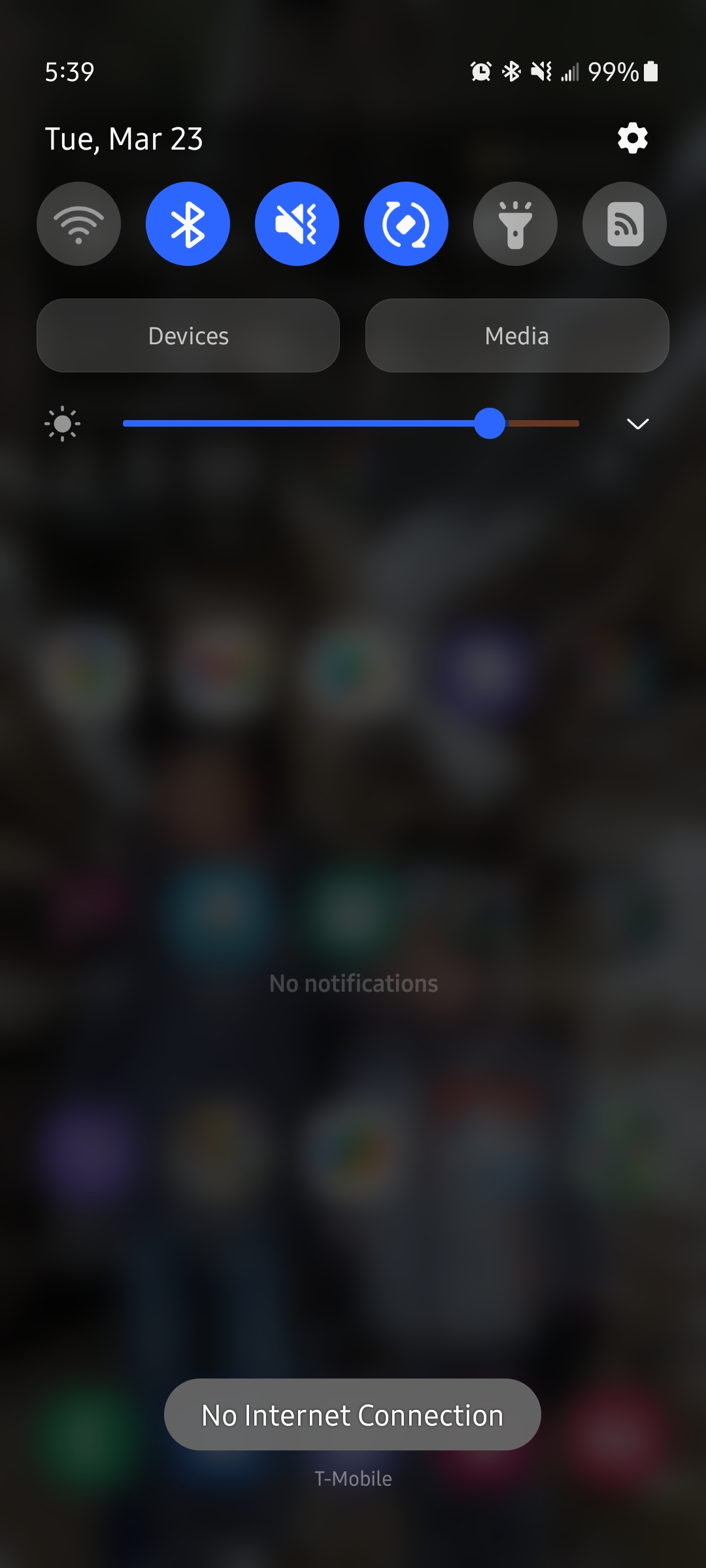 why is my samsung saying no network connection