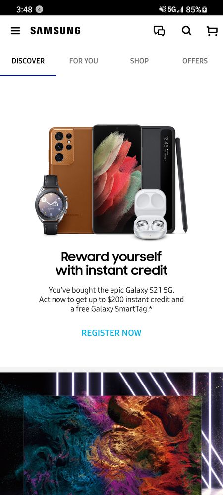 samsung promotions claims s21