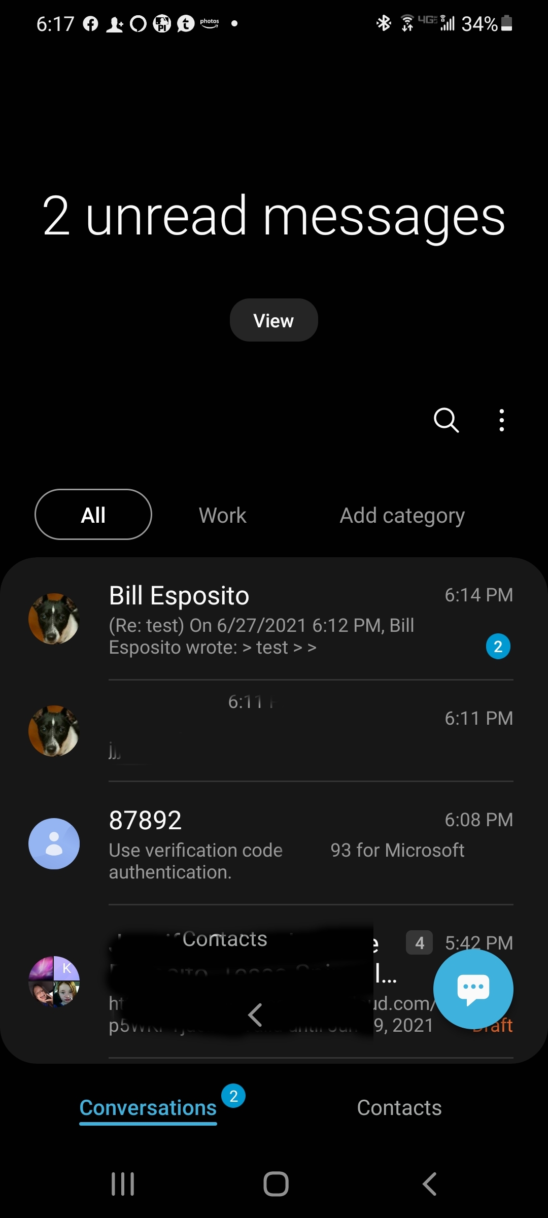 Solved: Unread text messages not bolded - Samsung Community - 1892417