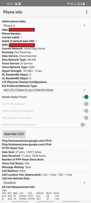 One UI 3.1 VoLTE and Wifi Calling Provisioned
