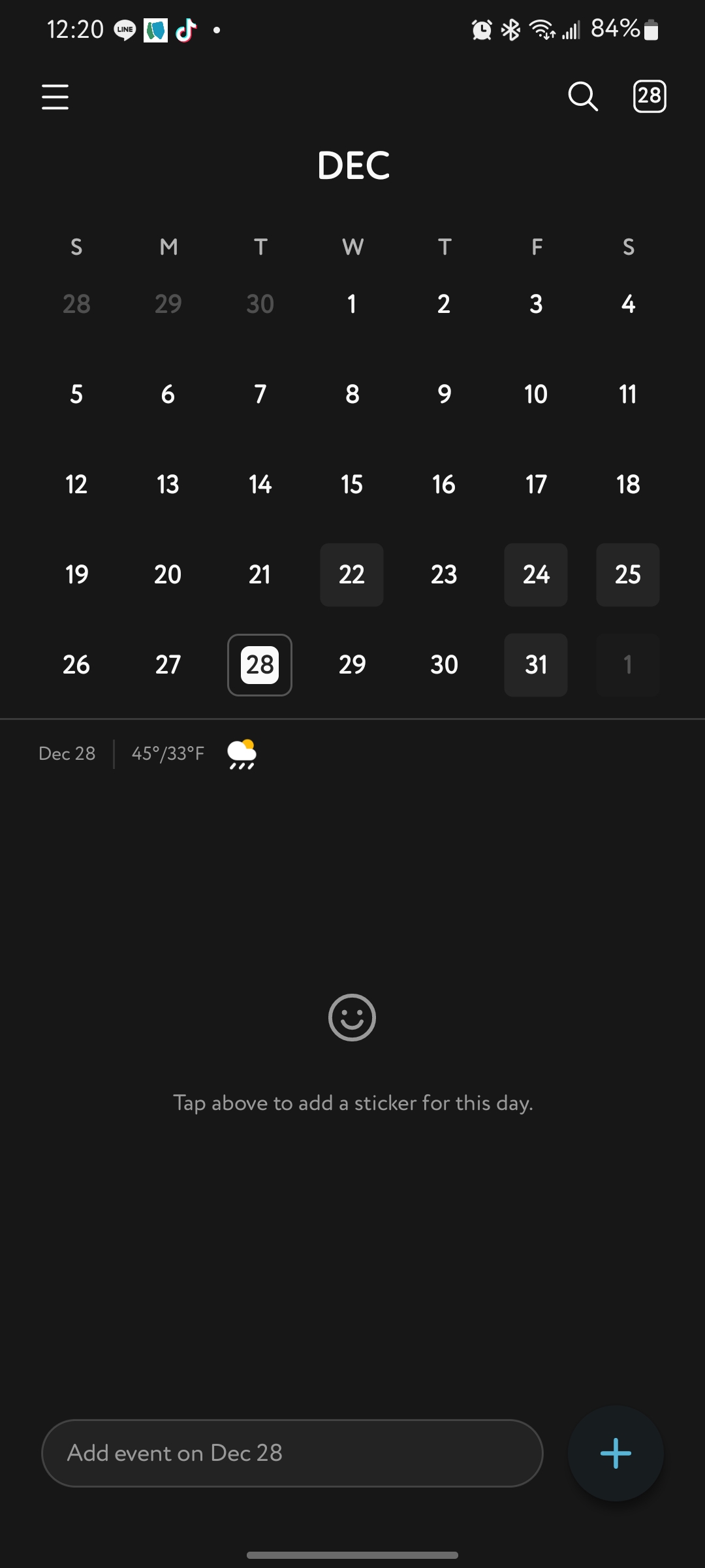 Solved: New Calendar: Unable to see events at a glance or Samsung