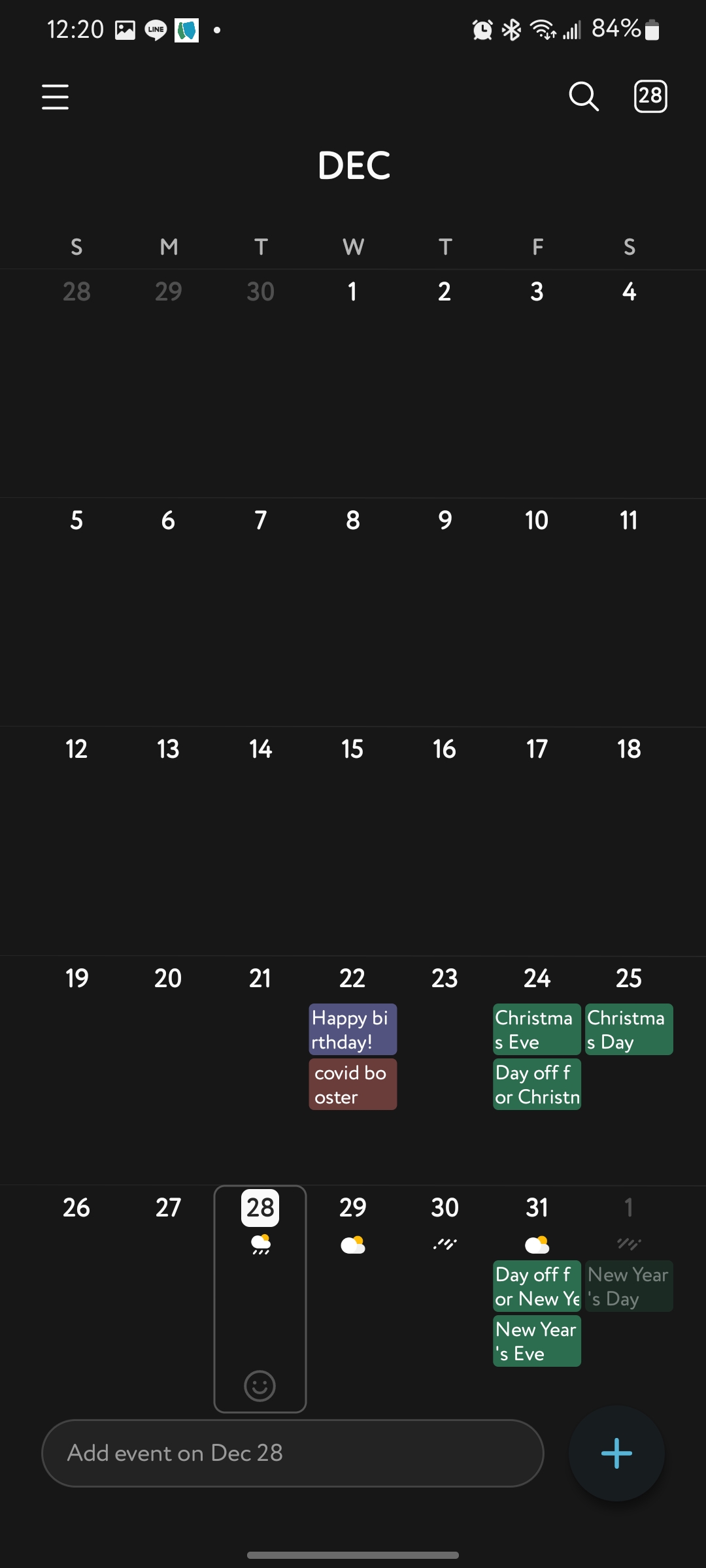 Solved: New Calendar: Unable to see events at a glance or Samsung