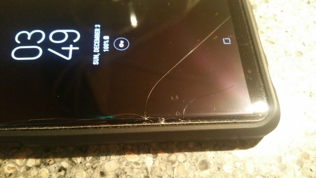 note 8 cracked screen for sale