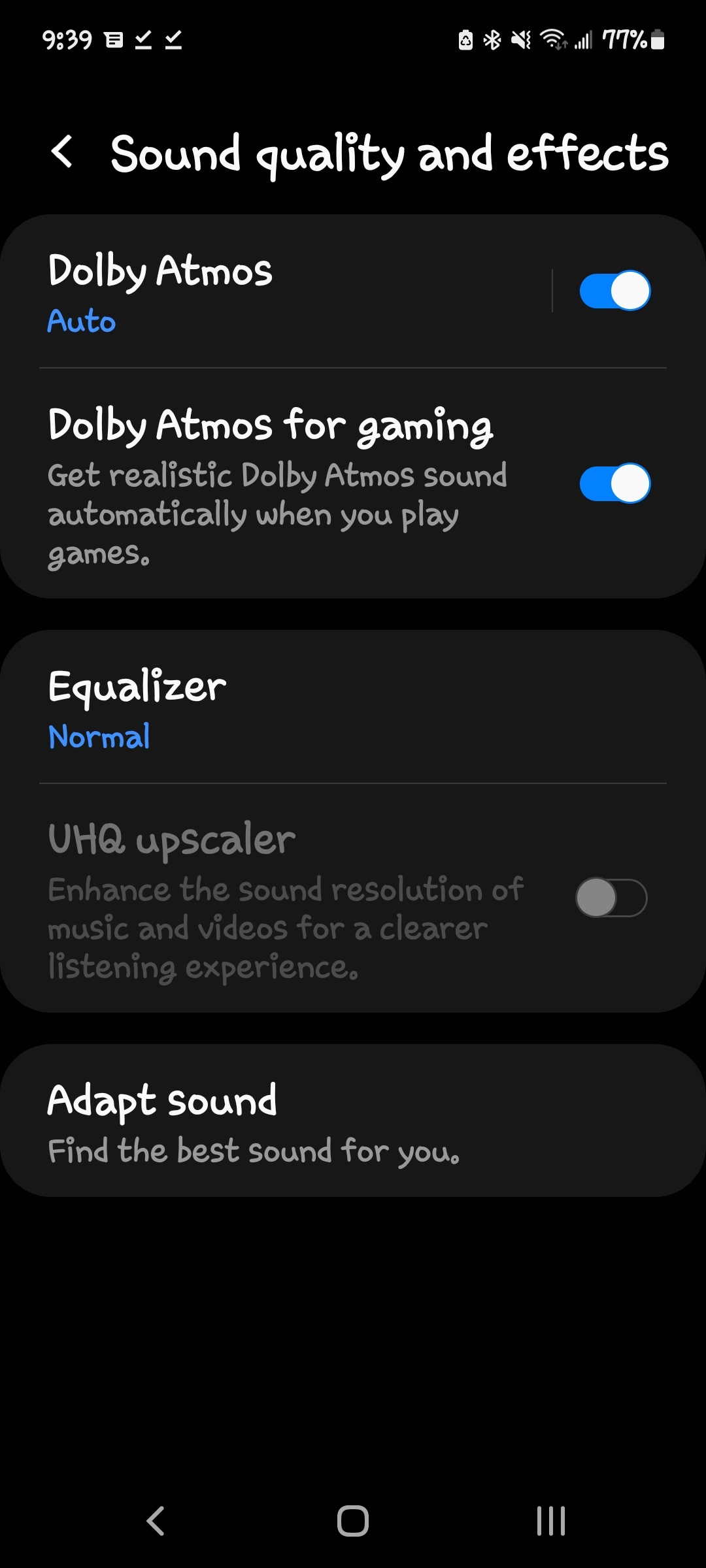 Solved How to turn on UHQ in the sound settings A53? Samsung