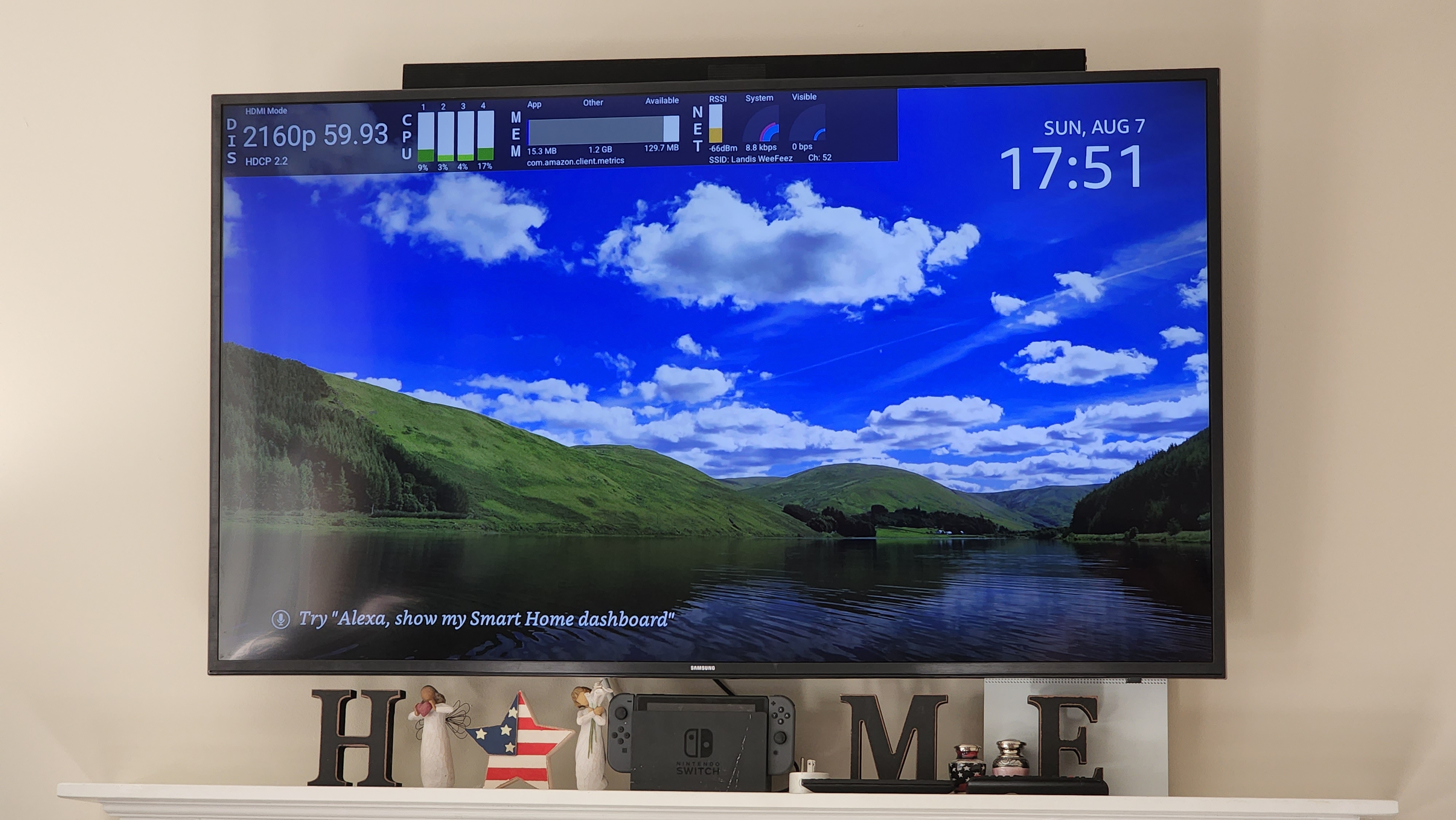 samsung tv panel display time