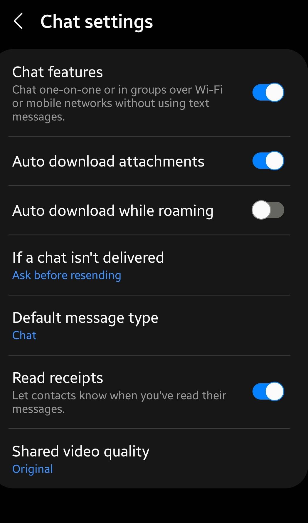 turn off rcs chat on samsung